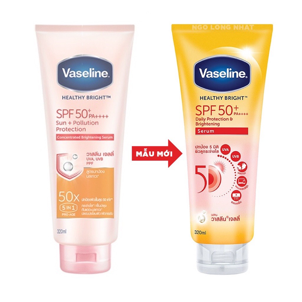 Dưỡng thể chống nắng Vaseline 50X Healthy Bright SPF50+ PA++++ 320ml | An Beauty Shop
